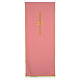 Pano ambão cor-de-rosa 100% poliéster cruz estilizada s1