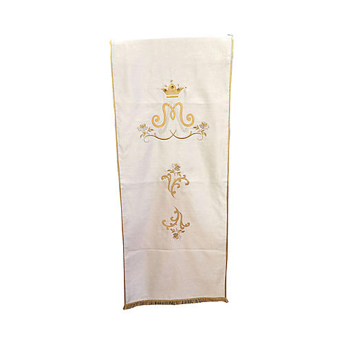 Ivory Marian lectern cover in satinized cotton 1
