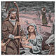 Pultbehang aus Baumwolle und Lurex mit Christi Geburt auf elfenbeinfarbenem Hintergrund mit Goldfaden-Dekorationen s2