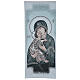 Virgin of Tenderness pulpit cover on light blue fabric s1