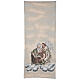 Pulpit cover Evangelist St Matthew with angel on ivory fabric s3
