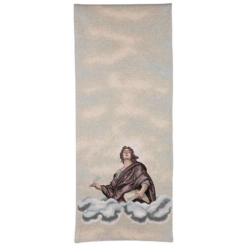 Pulpit cover Evangelist St John on ivory fabric 3