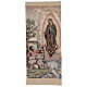 Pultbehang aus Lurex mit Juan Diego und Madonna von Guadalupe auf elfenbeinfarbenem Hintergrund s1