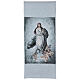 Bestickter Pultbehang mit unbefleckter Jungfrau Maria auf hellblauem Hintergrund s1