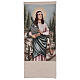 Lurex ivory lectern cover of St Cecilia with music instruments s1