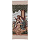 Pultbehang aus Lurex und Baumwolle mit Jesus und den Kindern auf elfenbeinfarbenem Stoff s1