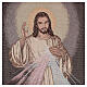 Pultbehang mit barmherzigem Jesus auf hellblauem Stoff s2