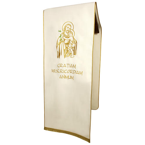 Lectern cover, embroidery of Saint Joseph, liturgical colours, 100% polyester 5