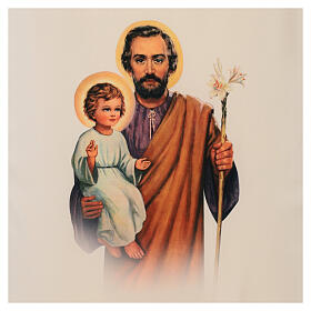 Saint Joseph lectern cover, 100% polyester, ivory, direct printing