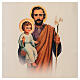 Saint Joseph lectern cover, 100% polyester, ivory, direct printing s2