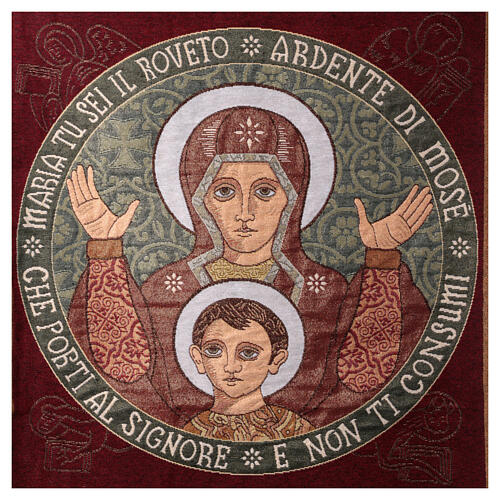 Coprileggio neocatecumenale Madonna Roveto Ardente jacquard  2