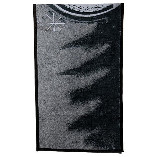 Our Lady of Peace neocatechumen jacquard blue lectern cover 3