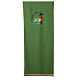 Green lectern cover with embroidered 2025 Jubilee official logo s1