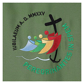 Paño de atril verde bordado logotipo oficial Jubileo 2025
