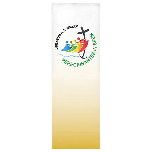Coprileggio Slabbinck Giubileo 2025 tessuto decorato 180x45 cm logo ufficiale 1