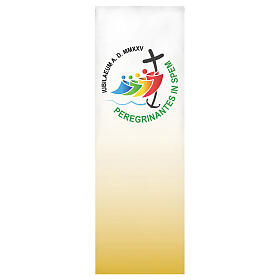 Nakrycie na lektorium ambonkę, Slabbinck, Jubileusz 2025, tkanina dekorowana 180x45 cm, logo oficjalne