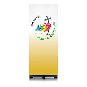 Pultbehang zum Jubiläum 2025, von Slabbinck, 180x45 cm, mit offiziellem Logo, DEUTSCH