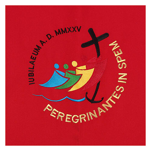 Coprileggio Giubileo 2025 ricamato 4 colori tessuto Vatican 4