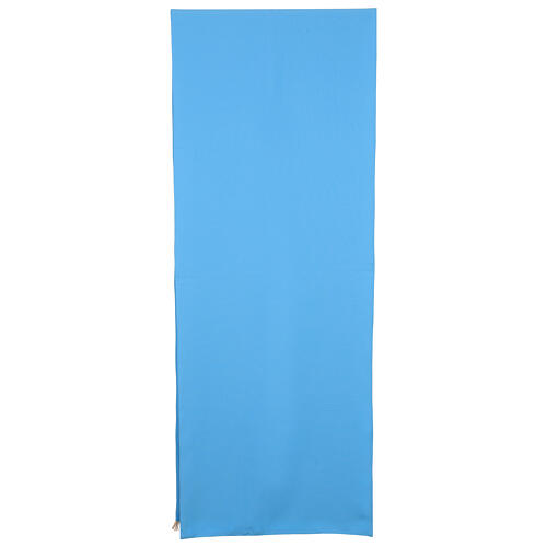 Voile de lutrin marial Jubilé 2025 tissu Vatican bleu ciel brodé 3