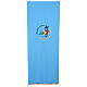 Jubilee 2025 lectern cover in embroidered Marian blue Vatican fabric s1