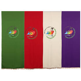 Voile de lutrin impression Jubilé 2025 tissu Vatican 4 couleurs liturgiques