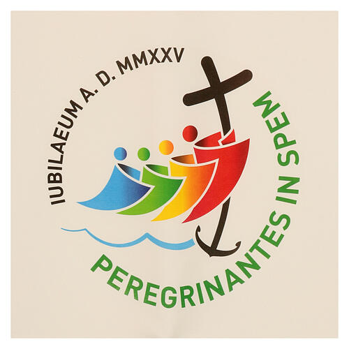 Coprileggio stampato Giubileo 2025 tessuto Vatican 4 colori liturgici 6