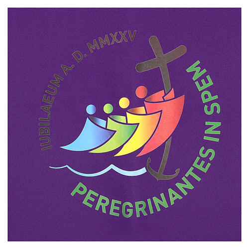 Coprileggio stampato Giubileo 2025 tessuto Vatican 4 colori liturgici 8