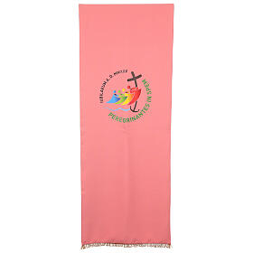 Voile de lutrin Jubilé 2025 tissu Vatican rose 250x50 cm imprimé