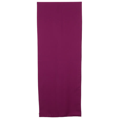 Violettfarbiger bedruckter Pultbehang Jubiläum 2025 aus Vatikan-Stoff 3