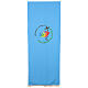 Printed lectern cover of Jubilee 2025, light blue Vatican fabric, 100x20 in s1