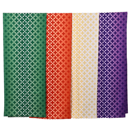 Modern lectern cover with printed crosses by Vebi Confezioni 1