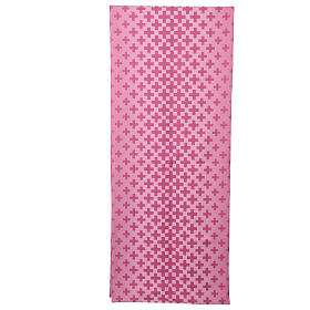 Voile de lutrin rose polyester impression croix Vebi Confezioni