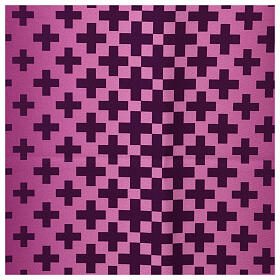 Paño de atril color violeta poliéster con cruces impresas Vebi Confezioni