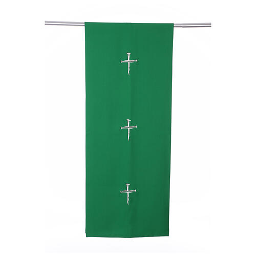 Voile de lutrin croix clous fil argent Vebi Confezioni 2