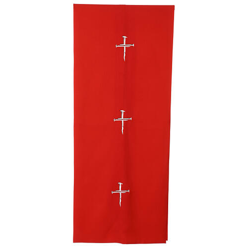 Voile de lutrin croix clous fil argent Vebi Confezioni 4