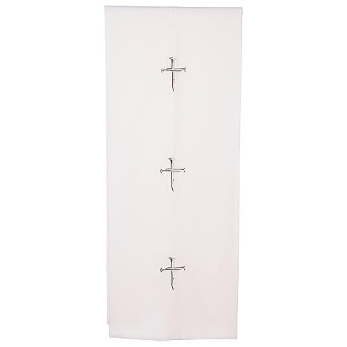 Voile de lutrin croix clous fil argent Vebi Confezioni 6