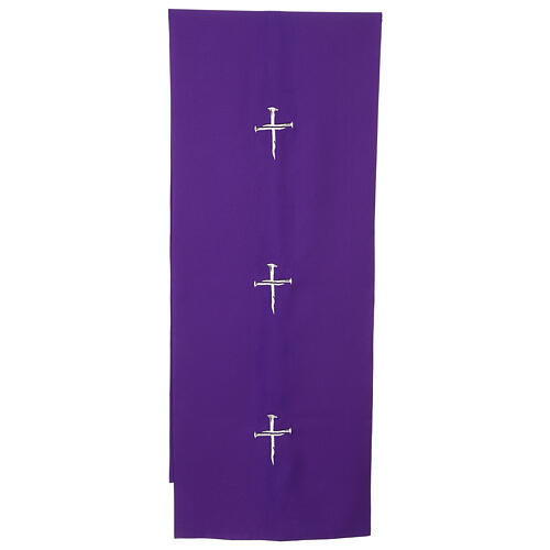 Voile de lutrin croix clous fil argent Vebi Confezioni 8