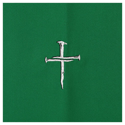 Pulpit cover embroidered silver wire nail cross by Vebi Confezioni 3