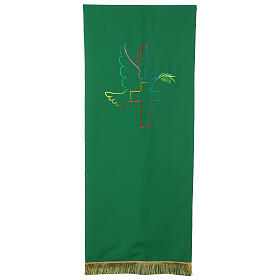 Peace Dove Cross Embroidered Lectern Cover by Vebi Confezioni