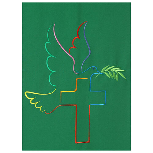 Peace Dove Cross Embroidered Lectern Cover by Vebi Confezioni 3