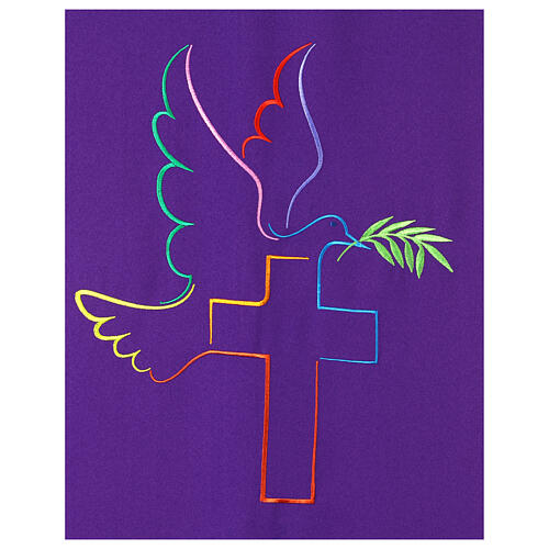 Peace Dove Cross Embroidered Lectern Cover by Vebi Confezioni 9