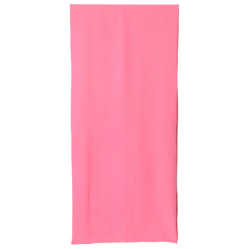 Paño de atril rosa bordado IHS y cruz oro 3