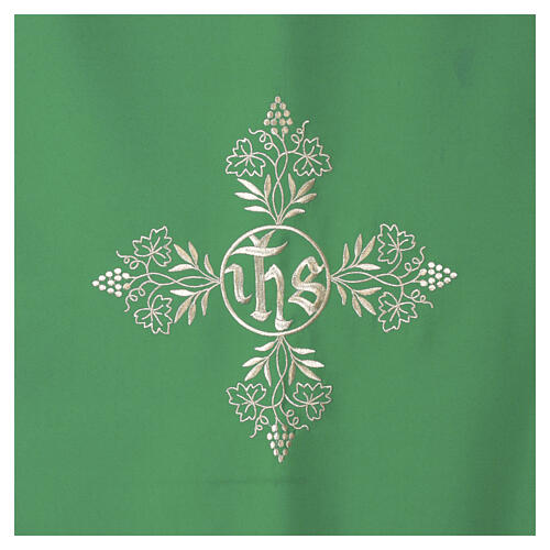 Lectern cover with gold JHS embroidery and vine motif 4
