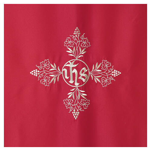 Lectern cover with gold JHS embroidery and vine motif 6