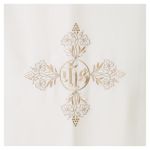 Lectern cover with gold JHS embroidery and vine motif 8
