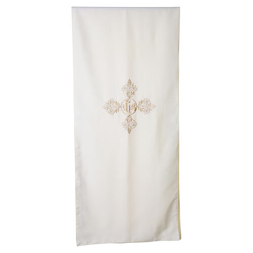 Pulpit cover with JHS golden embroidery and grapevine 7