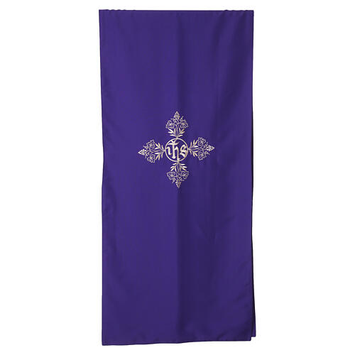 Pulpit cover with JHS golden embroidery and grapevine 9