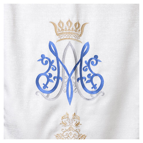 Ivory Marian lectern cover for Marian celebrations 3