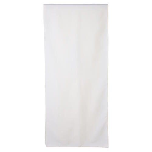 Voile de lutrin marial couleur ivoire broderies argentées et bleues 4