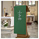 Lectern cover with silver-embroidered cross and golden ears of wheat s2